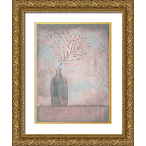 Exotic Leaf Simplicity I Gold Ornate Wood Framed Art Print with Double Matting by Haase, Andrea