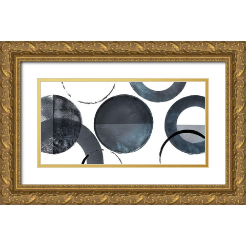 Circular Bonds Gold Ornate Wood Framed Art Print with Double Matting by Haase, Andrea