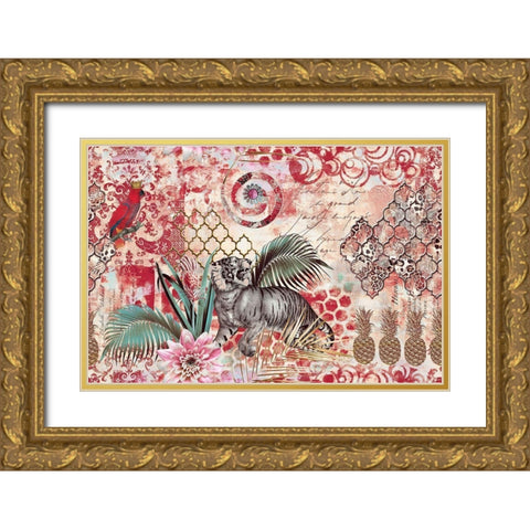 The Tiger King Gold Ornate Wood Framed Art Print with Double Matting by Haase, Andrea