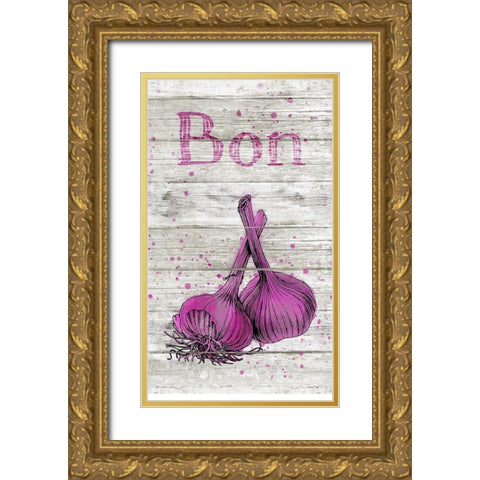 Bon Appetit I Gold Ornate Wood Framed Art Print with Double Matting by Haase, Andrea