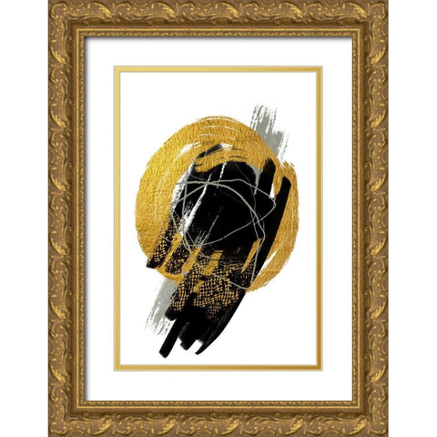 Gold Meets Neutrals III Gold Ornate Wood Framed Art Print with Double Matting by Haase, Andrea