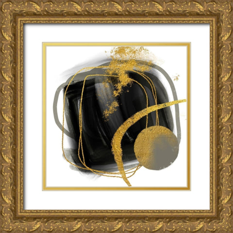 Gold Meets Neutrals VII Gold Ornate Wood Framed Art Print with Double Matting by Haase, Andrea