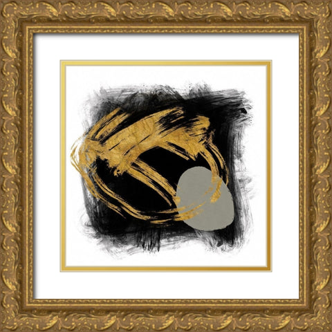 Gold Meets Neutrals IX Gold Ornate Wood Framed Art Print with Double Matting by Haase, Andrea