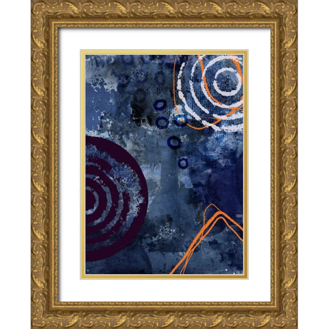 Nightscape Rush Gold Ornate Wood Framed Art Print with Double Matting by Haase, Andrea
