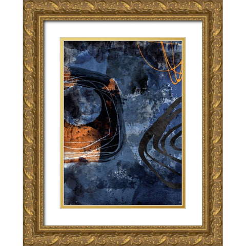 Nightscape Adventure Gold Ornate Wood Framed Art Print with Double Matting by Haase, Andrea