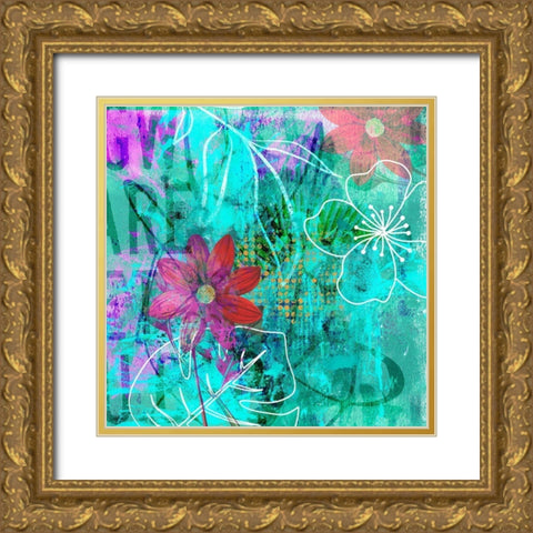 Decaying Floridity Gold Ornate Wood Framed Art Print with Double Matting by Haase, Andrea