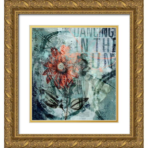 Dystopic Flower Gold Ornate Wood Framed Art Print with Double Matting by Haase, Andrea
