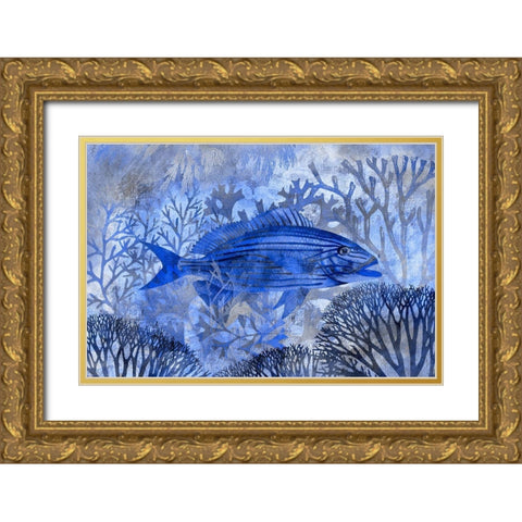 Underwater Paradise II Gold Ornate Wood Framed Art Print with Double Matting by Haase, Andrea