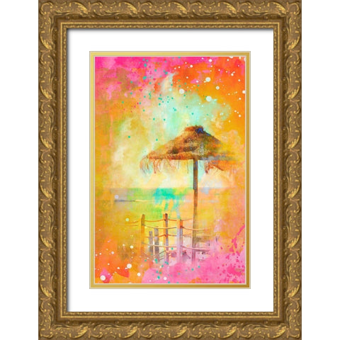 Summer Fun  Gold Ornate Wood Framed Art Print with Double Matting by Haase, Andrea