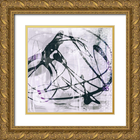 Chaotic Times Gold Ornate Wood Framed Art Print with Double Matting by Haase, Andrea