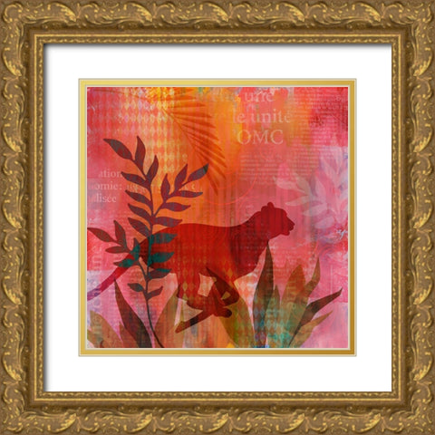 Cheetah of Africa IV Gold Ornate Wood Framed Art Print with Double Matting by Haase, Andrea