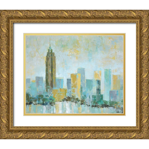 City View II Gold Ornate Wood Framed Art Print with Double Matting by Joy, Julie