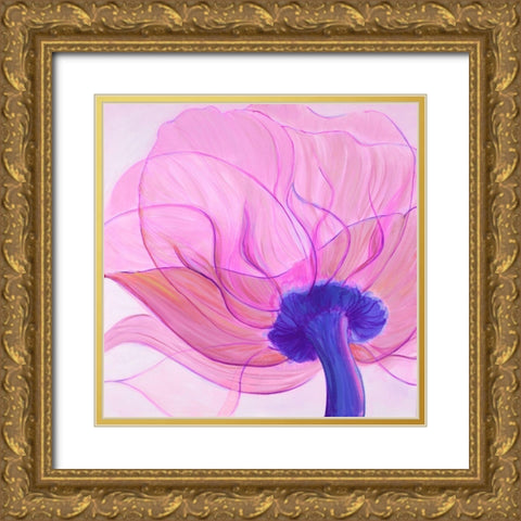 Luminous Flower II Gold Ornate Wood Framed Art Print with Double Matting by Joy, Julie