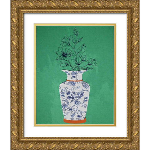 Vase or Vase II Gold Ornate Wood Framed Art Print with Double Matting by Smith, Karen