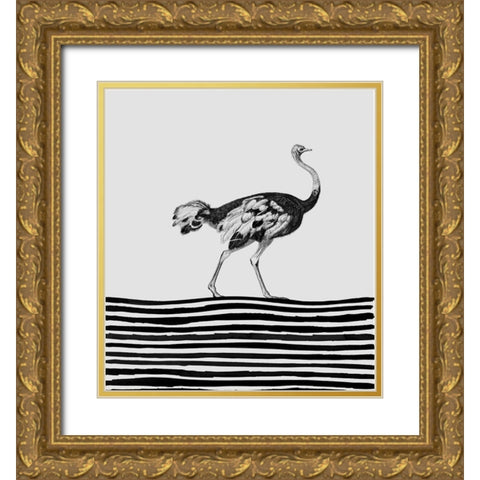 Line Up II Gold Ornate Wood Framed Art Print with Double Matting by Smith, Karen