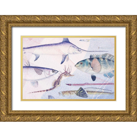 Deep Sea VI Gold Ornate Wood Framed Art Print with Double Matting by Hunziker, Steve