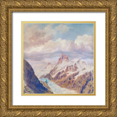 Textured Landscape II Gold Ornate Wood Framed Art Print with Double Matting by Hunziker, Steve