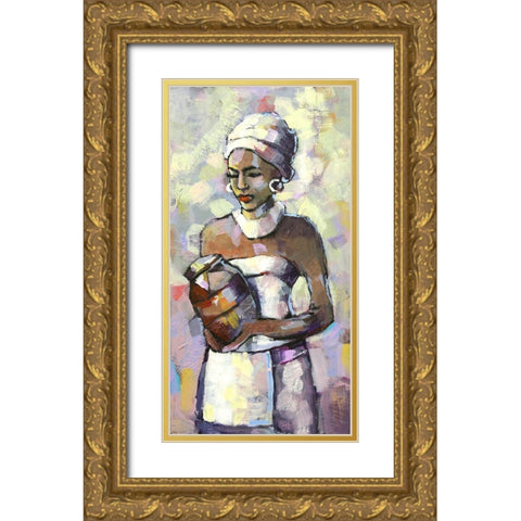Nombeti I Gold Ornate Wood Framed Art Print with Double Matting by Eaton, Winnie