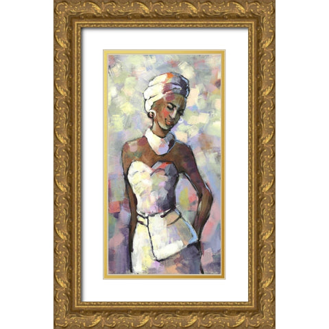 Nombeti II Gold Ornate Wood Framed Art Print with Double Matting by Eaton, Winnie