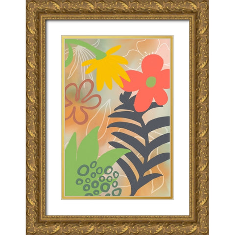 In my Patio Gold Ornate Wood Framed Art Print with Double Matting by Haase, Andrea