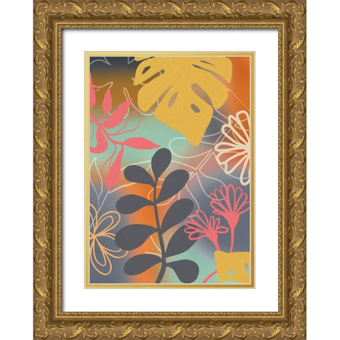 Botany Love Gold Ornate Wood Framed Art Print with Double Matting by Haase, Andrea
