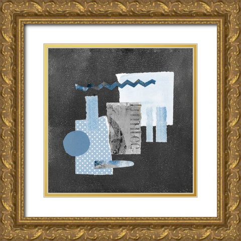 Playful Cut IV Gold Ornate Wood Framed Art Print with Double Matting by Haase, Andrea