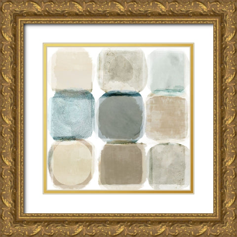 Beach Rocks I Gold Ornate Wood Framed Art Print with Double Matting by Kouta, Flora