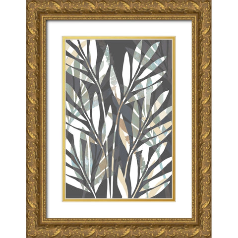 Palmeiras II Gold Ornate Wood Framed Art Print with Double Matting by Kouta, Flora