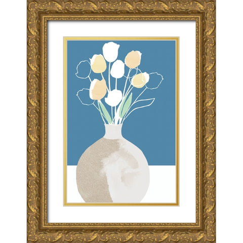 Spring Fresh III Gold Ornate Wood Framed Art Print with Double Matting by Kouta, Flora