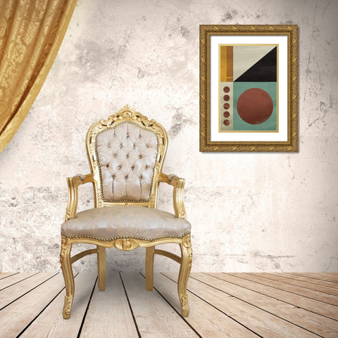 Abstract Geometric I Gold Ornate Wood Framed Art Print with Double Matting by Williams, Gary