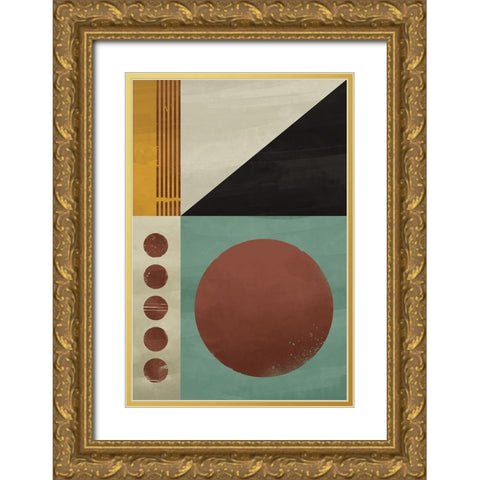 Abstract Geometric I Gold Ornate Wood Framed Art Print with Double Matting by Williams, Gary