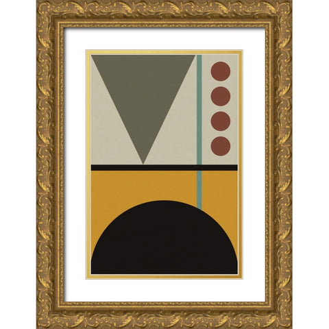 Abstract Geometric II Gold Ornate Wood Framed Art Print with Double Matting by Williams, Gary