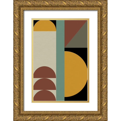 Abstract Geometric III Gold Ornate Wood Framed Art Print with Double Matting by Williams, Gary