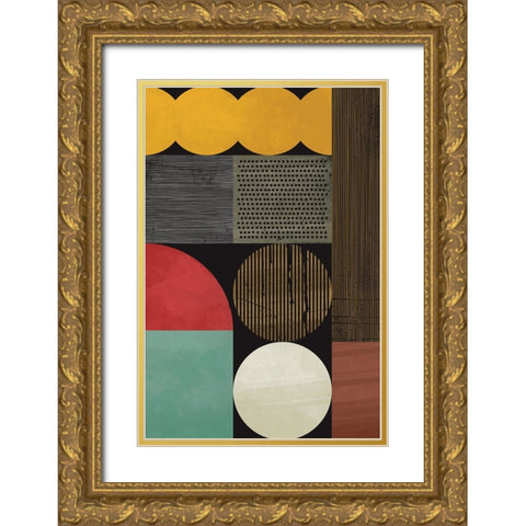 Abstract Geometric VI Gold Ornate Wood Framed Art Print with Double Matting by Williams, Gary