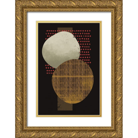 Abstract Geometric IX Gold Ornate Wood Framed Art Print with Double Matting by Williams, Gary