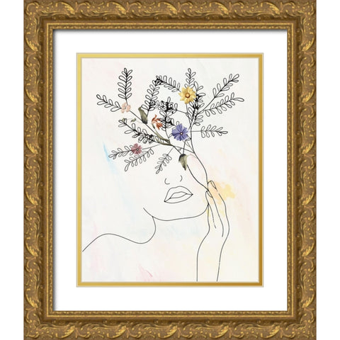 Femme I Gold Ornate Wood Framed Art Print with Double Matting by Smith, Karen