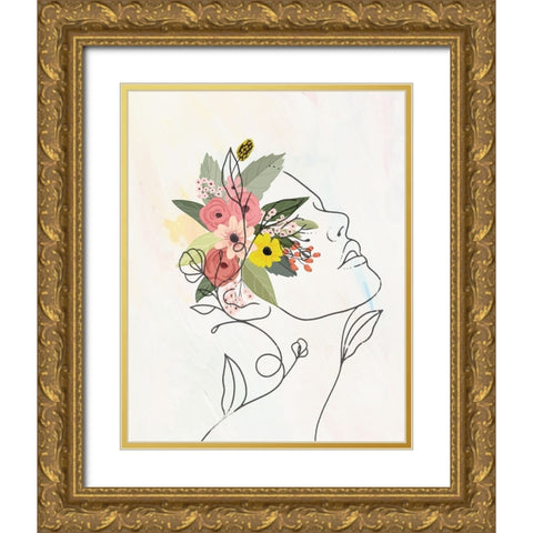 Femme II Gold Ornate Wood Framed Art Print with Double Matting by Smith, Karen