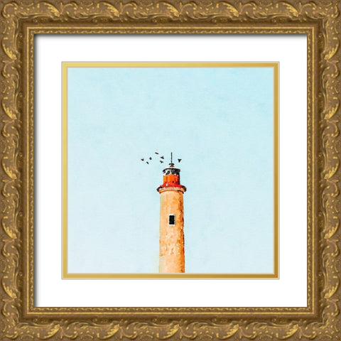 Tower Light Gold Ornate Wood Framed Art Print with Double Matting by Curinga, Kim