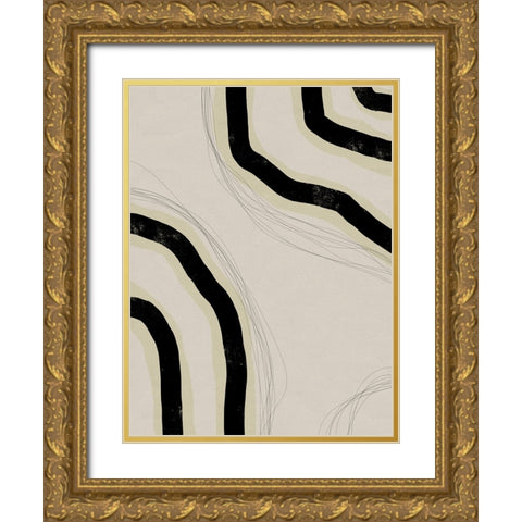 Ivory Stone I Gold Ornate Wood Framed Art Print with Double Matting by Holman, Nicholas