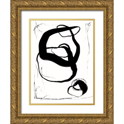 Entangled I Gold Ornate Wood Framed Art Print with Double Matting by Holman, Nicholas