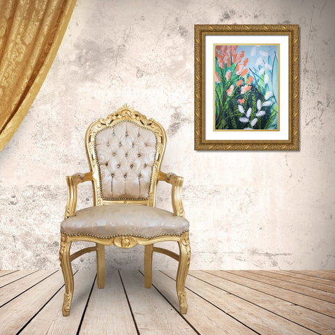 Evening Stroll Gold Ornate Wood Framed Art Print with Double Matting by Hampe, Shelley