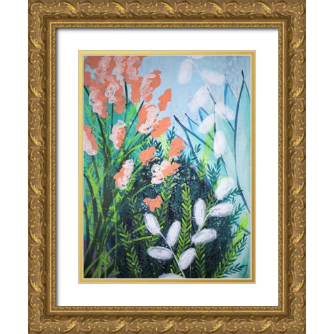 Evening Stroll Gold Ornate Wood Framed Art Print with Double Matting by Hampe, Shelley