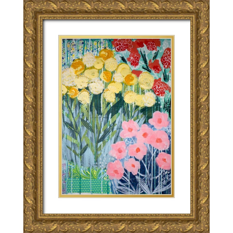 Summer Fragment Gold Ornate Wood Framed Art Print with Double Matting by Hampe, Shelley