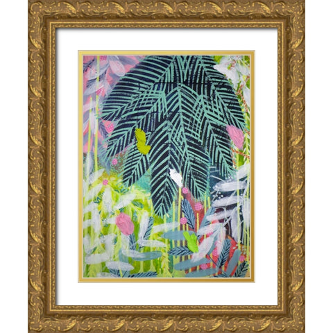 Tropical Delight Gold Ornate Wood Framed Art Print with Double Matting by Hampe, Shelley