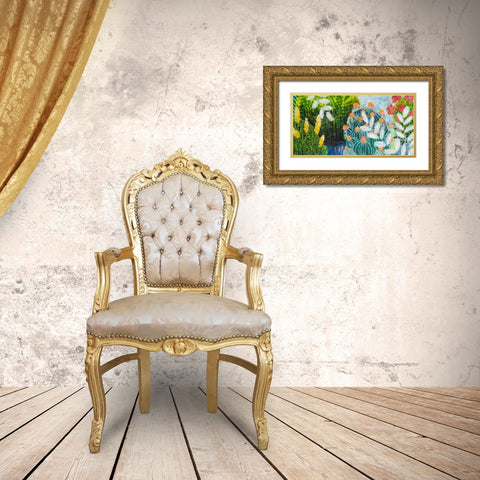 Botanical Visions Gold Ornate Wood Framed Art Print with Double Matting by Hampe, Shelley