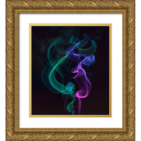 Smoke I Gold Ornate Wood Framed Art Print with Double Matting by Hunziker, Steve