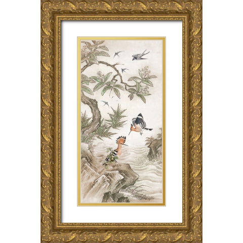 Chinoiserie II Gold Ornate Wood Framed Art Print with Double Matting by Hunziker, Steve