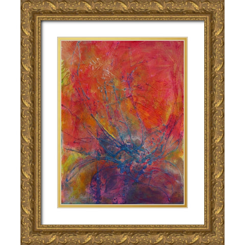 Impressionistic I Gold Ornate Wood Framed Art Print with Double Matting by Eaton, Winnie