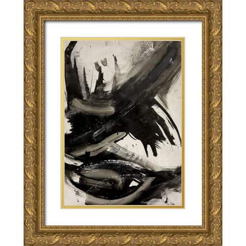 Splash II Gold Ornate Wood Framed Art Print with Double Matting by Eaton, Winnie