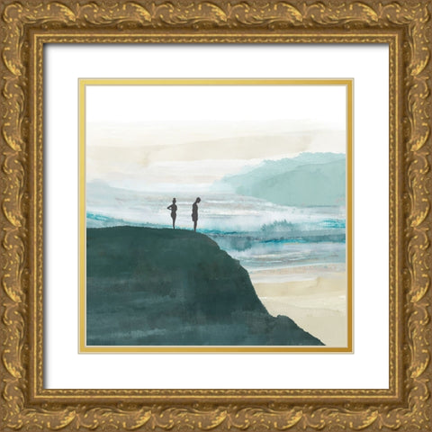 Coastal Adventure Gold Ornate Wood Framed Art Print with Double Matting by Kouta, Flora